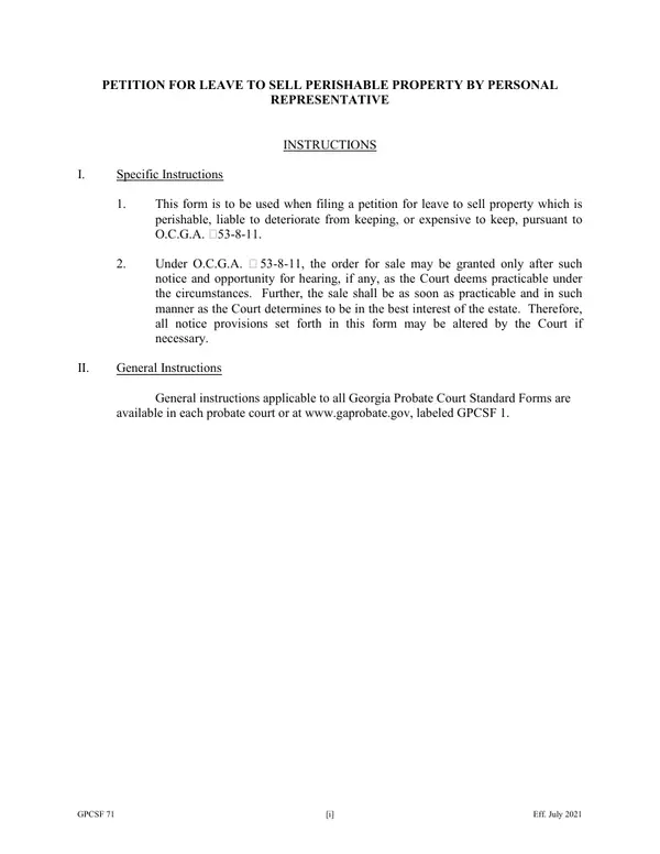 First page of Petition to Probate Will in Solemn Form