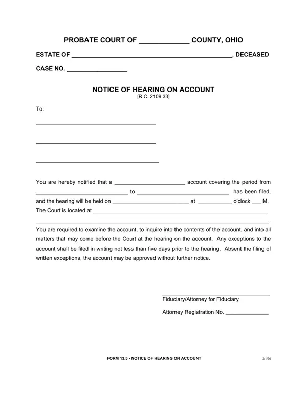 First page of Petition to Probate Will in Solemn Form and for Letters of Administration with Will Annexed