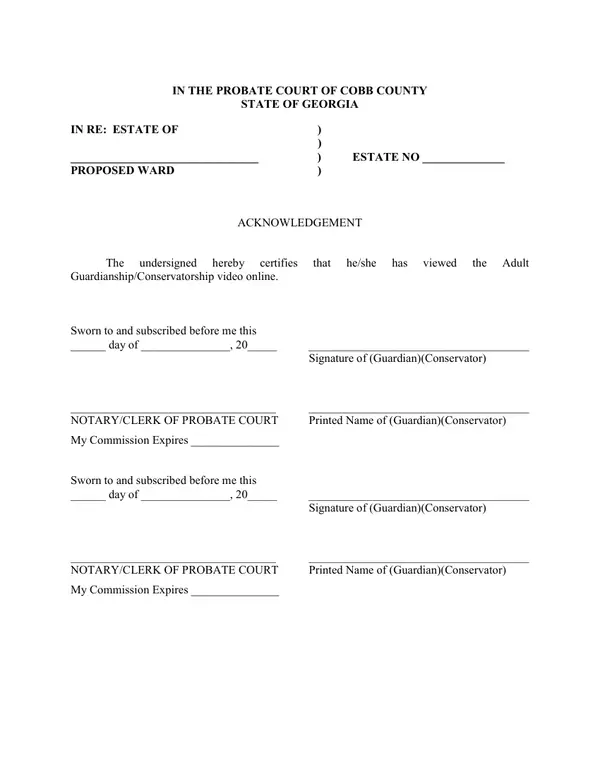 First page of Acknowledgement
