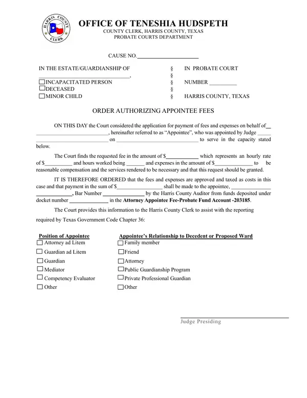 First page of Affidavit to Establish Title of Distributee to Property in Estate of Less than $40,000 – Small Estate – Intestate (Without Will)
