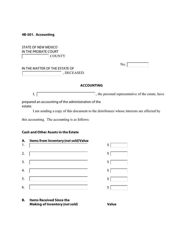 First page of Accounting