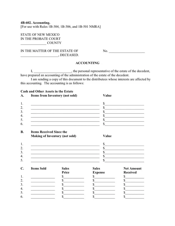 First page of Accounting