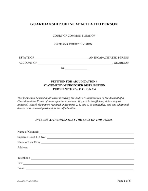 First page of Small Estate Petition for Limited Letters of Authority for Estates Without a Will