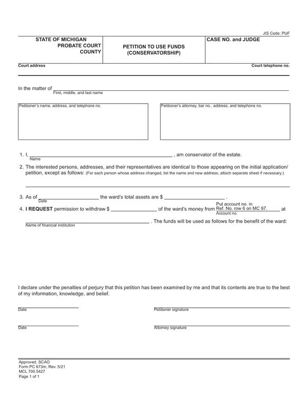 First page of Death and Heirship Affidavit
